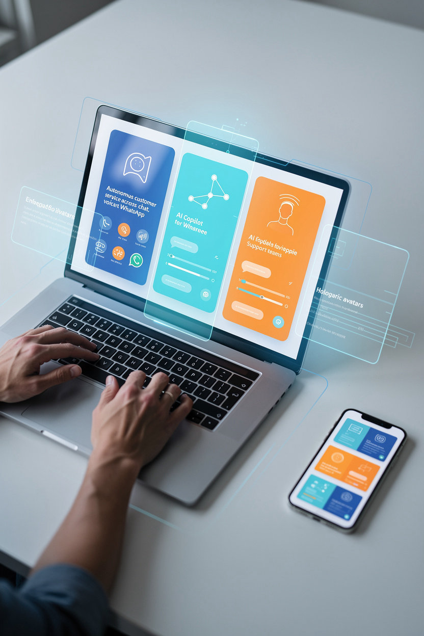 Aide Brasil soluções de automação com IA - agentes de atendimento, copilots e avatares holográficos